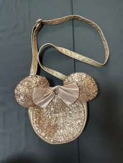 ディズニーリゾート　ミニー　ポシェット　スパンコール　ピンク　ショルダーバック
