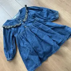 next デニムフリルワンピース 98cm