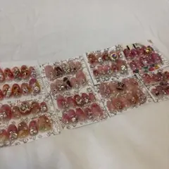 ネイルチップ 8点セット ピンク