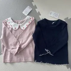 2枚セット西松屋ロンT 女の子70-80cm