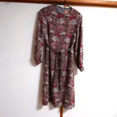 sunauna 花柄　長袖ロングワンピース 36