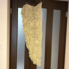 フラワーモチーフ編み物ストール