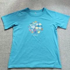 モンベル　 T シャツ　ターコイズブルー　ポリエステル レディース Sサイズ