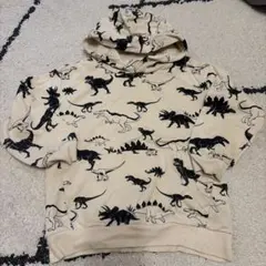 H&M 恐竜柄 フード付きパーカー 6X/7Y