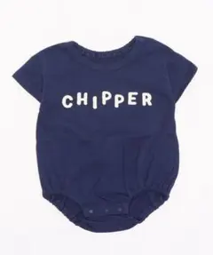 kids zoo ロゴプリントTオール(ネイビー)70