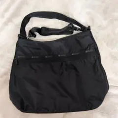 LeSportsac　リサイクルドブラック　2wayショルダーバッグ