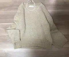 ２回着　美品　グリーンレーベルリラクシング　ゆったり　春　ニット