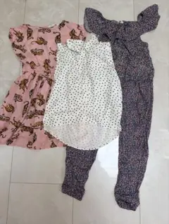 H&M キッズ服 4点セット おまとめワンピース セットアップ　ノースリーブ