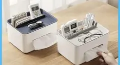 新品　多機能デスクトップオーガナイザー　ティッシュボックス　卓上収納ケース