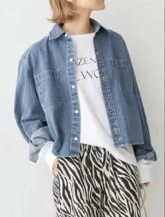 ショートデニムシャツ