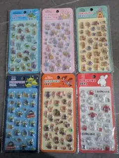 ディズニー ぷくぷくシール 6種類 セット