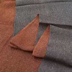 上質で華やかな帯揚げ 金糸栗皮色×金糸樺色 リバーシブル正絹帯揚げ