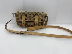 良品◎コーチ キャンバス クロスボディ ショルダーバッグ ポシェット 斜め掛けのサムネイル