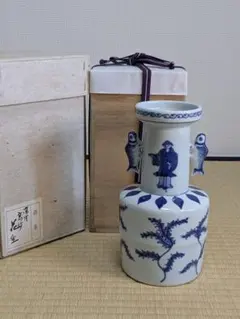 平戸祐祥園眞葛 染付花唐草文透かし八角鉢 - メルカリ