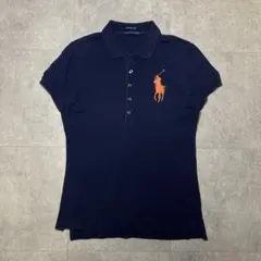 y2k POLO Ralph Lauren ビッグポニー ピチポロシャツ 黒白 - メルカリ