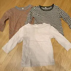 【無印】長袖ロンT 3枚セット サイズ80