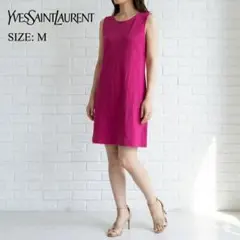 イヴサンローラン ノースリーブ ワンピース M ピンク 福助製 YSL 美品のサムネイル