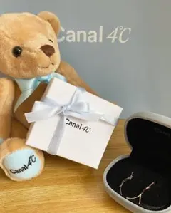 canal4℃ K10 ピンクゴールドピアス　熊のオルゴールセット