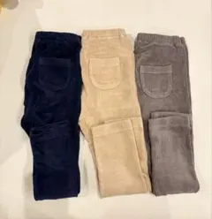 ユニクロ　レギンス　コーデュロイライク　3本セット　サイズ100cm