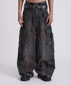 ANDER HUNK ダークグレー カーゴパンツ M y2k モード系 - メルカリ