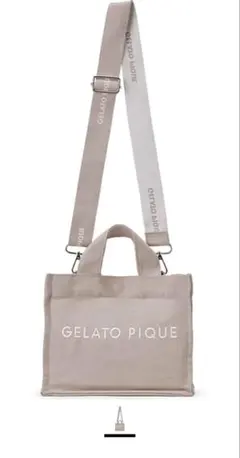 GELATO PIQUE キャンパスロゴショルダーバック　ベージュのサムネイル