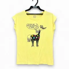 UNIQLO UT ムーミン フレンチスリーブTシャツ S 黄色