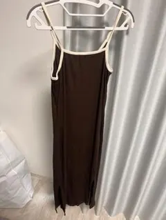 ブラウン キャミワンピース ロングワンピース
