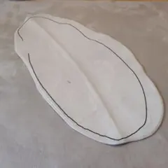 ホワイト抽象ラグ・カーペット