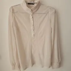 COMME CA ISM オフホワイト 長袖シャツ L