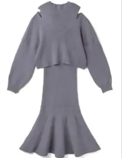 GRL ニットマーメイドワンピース セットアップ an1085