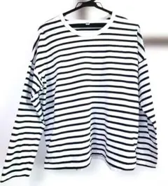 UNIQLO ストライプ 長袖Tシャツ Lサイズ　エアリズム