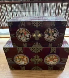 螺鈿 家具 唐木 花梨 螺鈿細工 葡萄柄 小引出し5段 - メルカリ