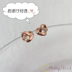 ◆セール中◆ ハートデザイン ピアス ピンクゴールド (RP0269-R)