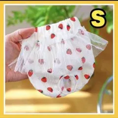 S　サニタリーパンツ　苺　犬　ペット　マナー　散歩　女の子　トイトレ