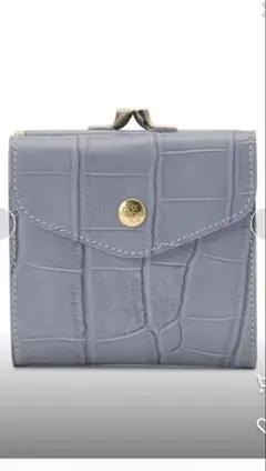 IL BISONTE クロコダイル型押し 財布 ライトグレー