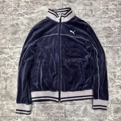 PUMA プーマ ベロア ジャージ トラックジャケット　ネイビー