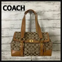 【ゆなっしーさん専用】コーチ☆トートバッグ　シグネチャー　ターンロック