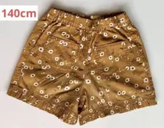 SERAH  セラフ　 花柄裾フリルショートパンツ　 ブラウン　140cm
