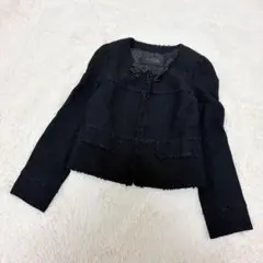 美品✨TO BE CHIC トゥビーシック　リボン　ツイードジャケット　40のサムネイル