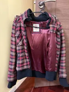 converse チェック柄ジャケット（ファー付き）