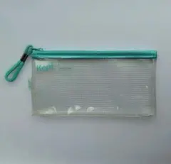 【未使用】Kept クリアペンケース ミントグリーン水色
