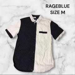 ⑩RAGEBLUE ドット柄 半袖シャツ Mサイズのサムネイル