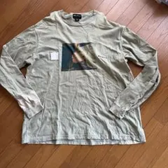 アメリカ製Eddie Bauer アートプリント 長袖カットソー XL