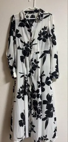 rienda エアリーフラワーロングシャツ