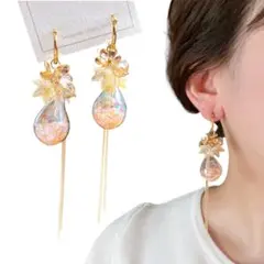 秋 オレンジ 金木犀 花 ガラス ｜ウェディング ブライダル 結婚式 お呼ばれ