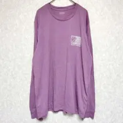 オールドネイビー バックプリント クルーネック 長袖 L 紫 綿ポリ 登山のサムネイル