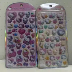 【国内正規品】コットンパフィーシール: サンリオ　キティちゃん2点セット