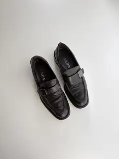 Prada Black Leather Loafers 36 1/2のサムネイル