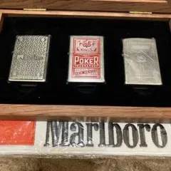 マルボロスターリングシルバー898/1000‼️逆さZIPPO刻印‼️超希少品 