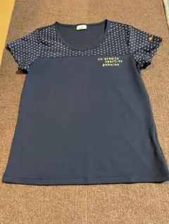 ネイビー ドット柄 Tシャツ